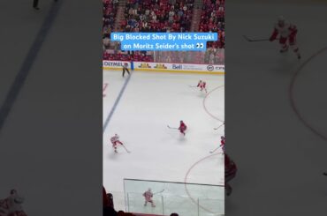 Big Blocked Shot By Nick Suzuki on Moritz Seider’s shot 👀
