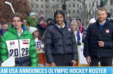 Jack Hughes on the Today Show for the Team USA roster announcement