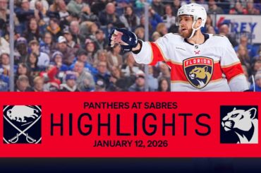 Panthers at Sabres Highlights | 01.12.26