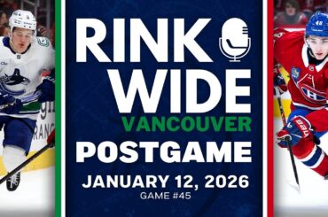 RINK WIDE POST-GAME: Vancouver Canucks at Montreal Canadiens | Game #45 - Jan. 12, 2025