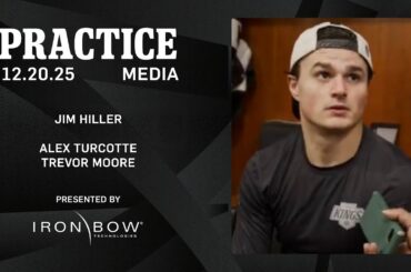 MEDIA: Alex Turcotte, Trevor Moore, and Jim Hiller | Practice in El Segundo