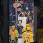 Vange's cousin trolling him during warmups 💀 #predsnhl