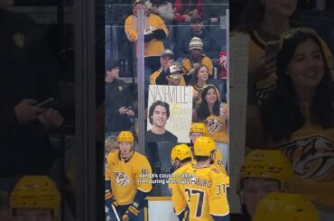 Vange's cousin trolling him during warmups 💀 #predsnhl