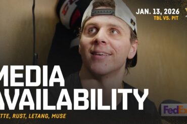 Lizotte, Rust, Letang, Muse Media Availability (1.13.26) | Pittsburgh Penguins