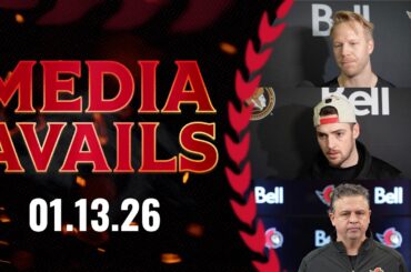 Lars Eller, Drake Batherson, Travis Green Pregame Media vs VAN