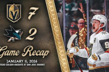 HIGHLIGHTS | Vegas Golden Knights 7, San Jose Sharks 2 | Jan. 11, 2026