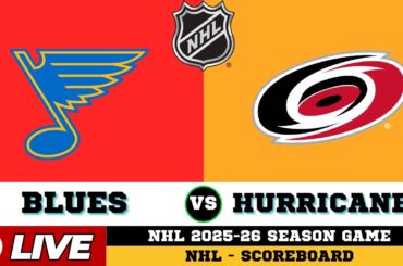 🔴LIVE : Carolina Hurricanes Vs St. Louis Blues | NHL 2026 | NHL Live SCOREBOARD