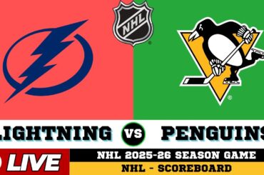 🔴LIVE : Tampa Bay Lightning Vs Pittsburgh Penguins | NHL 2026 | NHL Live SCOREBOARD