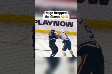 Unlikely NHL fight: RNH vs. Neal Pionk 😱🥊  #hockey #nhl #oilers