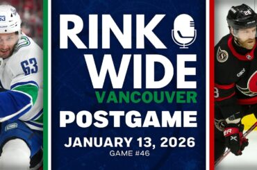 RINK WIDE POST-GAME: Vancouver Canucks at Ottawa Senators | Game #46 - Jan. 13, 2025