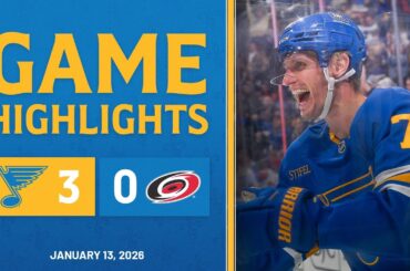 Game Highlights: Blues 3, Hurricanes 0