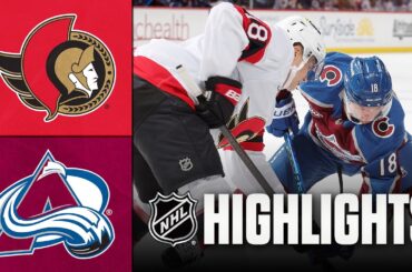 Senators vs. Avalanche | NHL Highlights | January 08, 2026