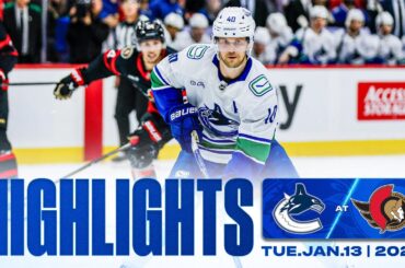 Game in 10 | Vancouver Canucks at Ottawa Senators Highlights (Jan 13, 2026)