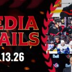 Leevi Meriläinen, Jordan Spence, Nick Cousins, Travis Green Postgame Media vs VAN