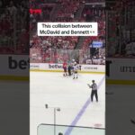 This collision between Bennett & McDavid 👀