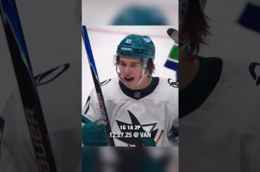 Macklin Celebrini's 13-game point streak  #hockey #nhl #sharks