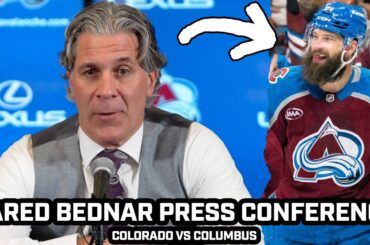 Jared Bednar PRAISES Avs Depth, Trent Miner's SHUTOUT & More After 4-0 WIN vs Columbus