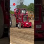 The Red Gambler shakes with horsepower! 💪 #prostock #tractorpull