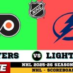 Tampa Bay Lightning Vs Philadelphia Flyers | NHL 2026 | NHL Live SCOREBOARD | 11/01/2026