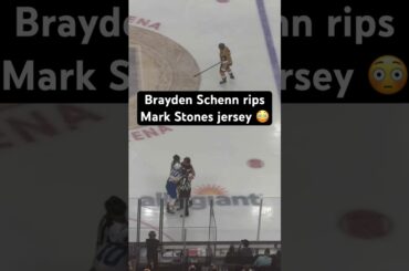 Schenn fights Mark Stone after hit on Philip Broberg #nhl #hockey #hockeyfights #goldenknights