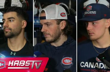 Joe Veleno, Samuel Blais + more Habs address the media at practice | FULL PRESS CONFERENCES