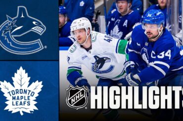 Canucks vs. Maple Leafs | NHL Highlights | January 10, 2026