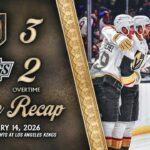HIGHLIGHTS | Vegas Golden Knights 3, Los Angeles Kings 2, OT | Jan. 14, 2026