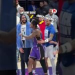 Anthony Davis was out there messing with Jarred Vanderbilt 🤣 #NBA #mavs #lakers