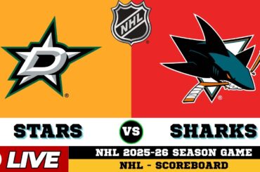 Dallas Stars Vs San Jose Sharks | NHL 2026 | NHL Live SCOREBOARD | 11/01/2026