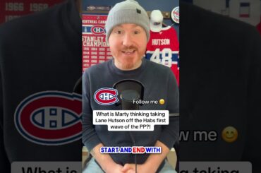 Leave Lane Hutson on the FIRST WAVE of the Habs PP1