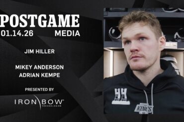 MEDIA: Mikey Anderson, Adrian Kempe, and Jim Hiller | 01.15.26 Postgame vs VGK