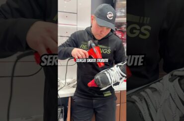 Red Wings equipment staff turns regular skates into Fedorov tributes for a night