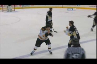 Milan Lucic vs Tim Wallace Dec 30, 2008 - NESN feed