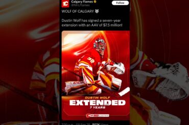 Dustin Wolf SIGNS Long Term w/ Calgary Flames #NHL #Hockey