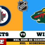🔴LIVE : Winnipeg Jets Vs Minnesota Wild | NHL 2026 | NHL Live SCOREBOARD