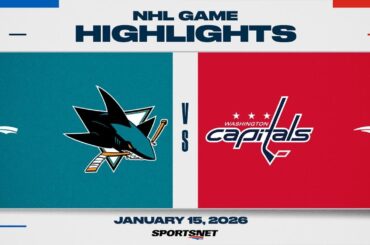 NHL Highlights | Sharks vs. Capitals - January 15, 2026