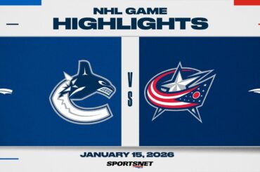 NHL Highlights | Canucks vs. Blue Jackets - January 15, 2026