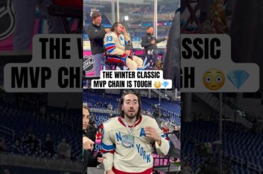 Mika Zibanejad’s #winterclassic hat trick came with a MVP chain 🤩