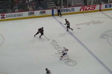 Lassi Thomson of the Belleville Senators scores in overtime to win the game vs. the Laval Rocket