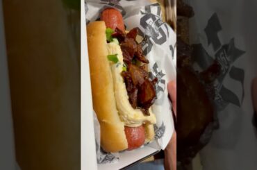 Chicago Blackhawks Banner Dog Food Review #chicago #foodshorts #blackhawks #foodie #fyp