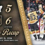 HIGHLIGHTS | Vegas Golden Knights 6, Toronto Maple Leafs 5, OT | Jan. 15, 2026