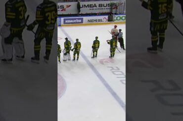 Andrej Sustr slår flera spelare i Björklöven (Kalmar HC IF Björklöven i Hockeyallsvenskan) (#Shorts)
