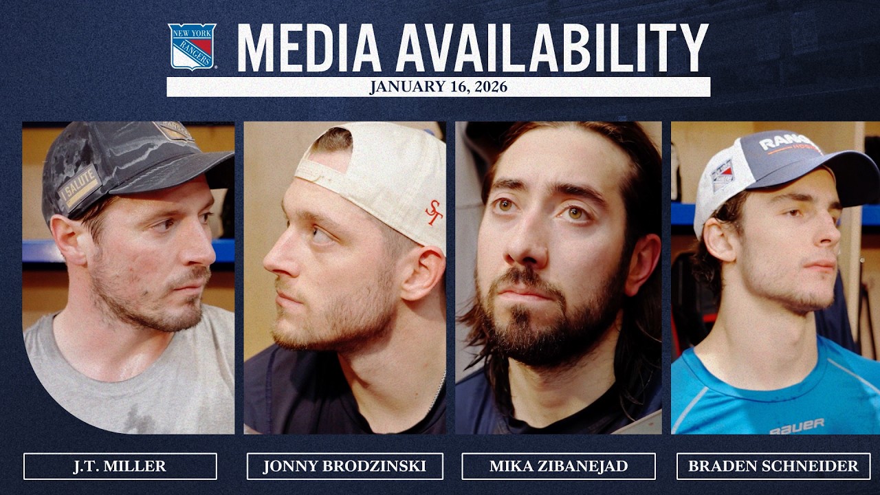 NYR Practice: Miller, Brodzinski, Zibanejad & Schneider | Jan. 16, 2026