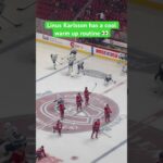 Linus Karlsson has a cool warm up routine 👀