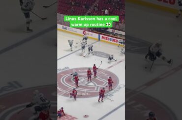 Linus Karlsson has a cool warm up routine 👀