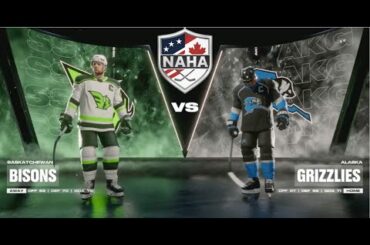 NAHA 2025-26 Season - Saskatchewan Bisons (6-5-1) @ Alaska Grizzlies (5-4-1)