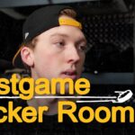 Sean Kuraly, Casey Mittelstadt, Mason Lohrei, Joonas Korpisalo speak after the Bruins 4-1 win vs CGY