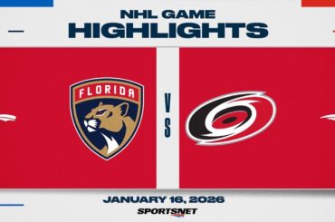 NHL Highlights | Panthers vs. Hurricanes - January 16, 2026