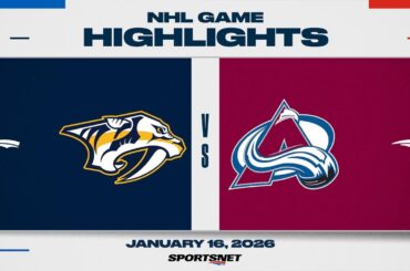 NHL Highlights | Predators vs. Avalanche - January 16, 2026