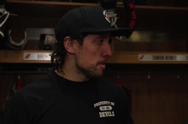 Dillon, Dadonov, Glass & Keefe speak after Devils practice Friday